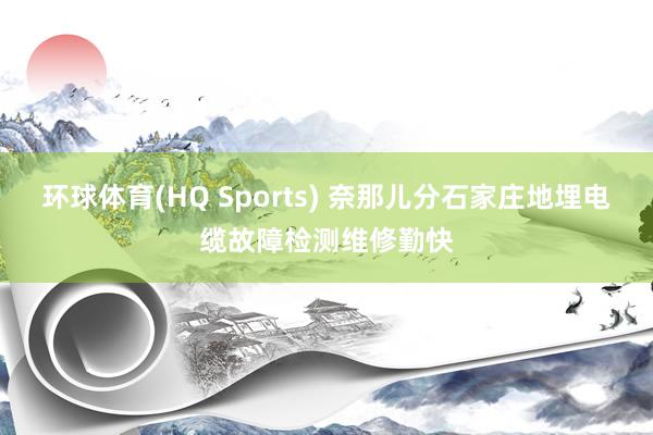 环球体育(HQ Sports) 奈那儿分石家庄地埋电缆故障检测维修勤快